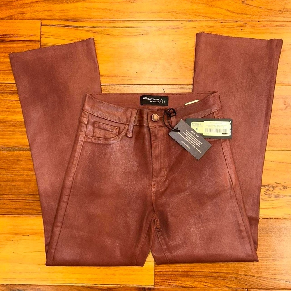 Herringstones Just Black Brown Straight Jeans